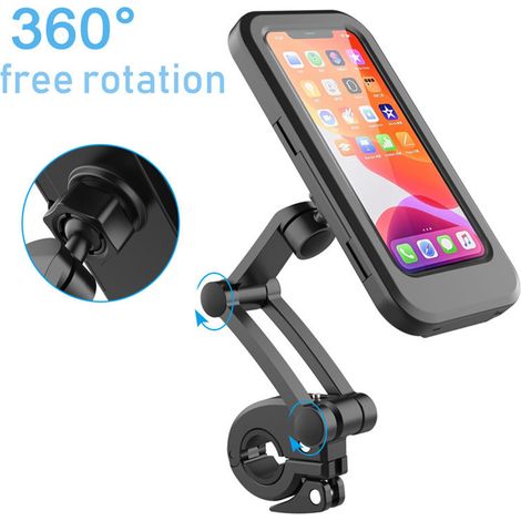 Wasserdichte Motorrad-Handyhalterung mit Touchscreen für Handys bis zu 7 Zoll (1/5)
