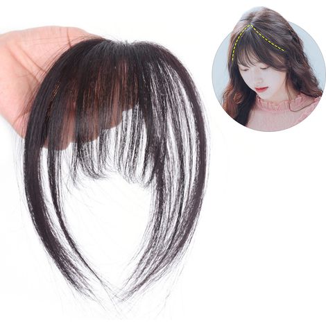 3D-Haarspange für einen natürlich wirkenden Pony und ein schmaleres Gesicht – Dunkelbrauner Volumeneffekt (1/5)