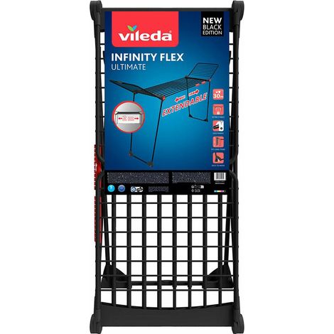 Vileda Infinity Flex Ultimate Wäschetrockner Schwarz Matt 30 m