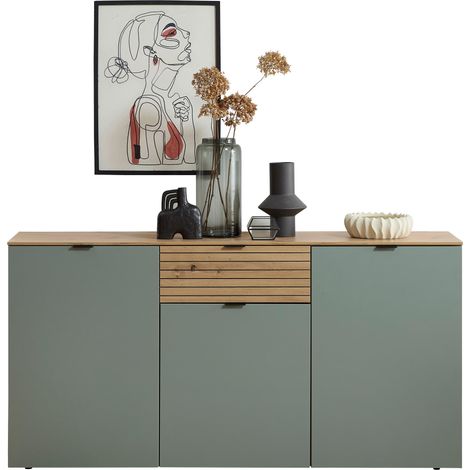 Mömax Sideboard Memphis Grün/Eiche Artisan (1/5)