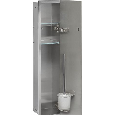 Niche à encastrer pour WC acier inoxydable à carreler Zero 800 1 porte à droite