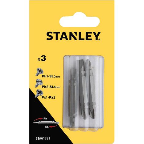Inserti per Avvitatori Doppia Funzione in Set Ph1 Sl5 Ph2 Sl6 3 Pezzi 48 mm