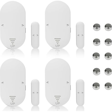 4 Stück Tür- und Fensteralarm, 130 dB, magnetischer Funksensor, 5 Alarmmodi für die Sicherheit zu Hause, Kinder – Einbruchs- und Diebstahlsicherung, Einbruchmelder, Sirene mit Batterien