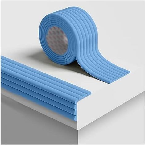 Protector de esquinas para mesa de bebé, protector de bordes de mesa, protector de esquinas autoadhesivo para muebles (azul, 1 rollo) (1/5)