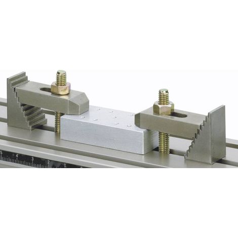 Proxxon – Brides de serrage crantées en acier – Accessoire pour étau – Dimensions 12 x 6 x 5 mm – Pour fixation précise et sécurisée