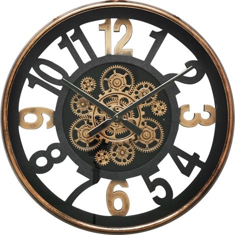 Dekorative Industrie-Wanduhr für Zuhause, Vintage-Stil, modernes und elegantes Design, 50 cm
