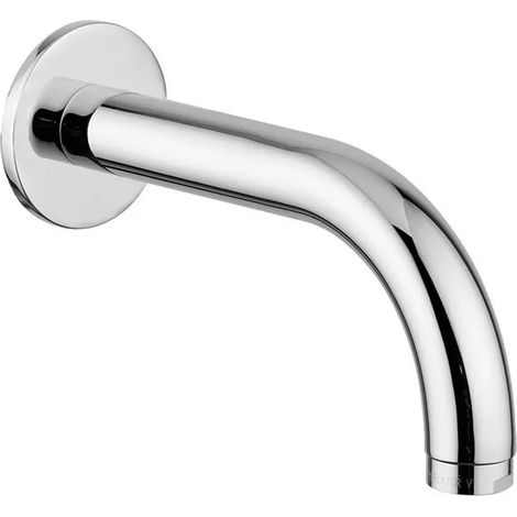 Bocca di erogazione curva fissa a parete Idral per rubinetti a pedale ottone cromo (1/2)