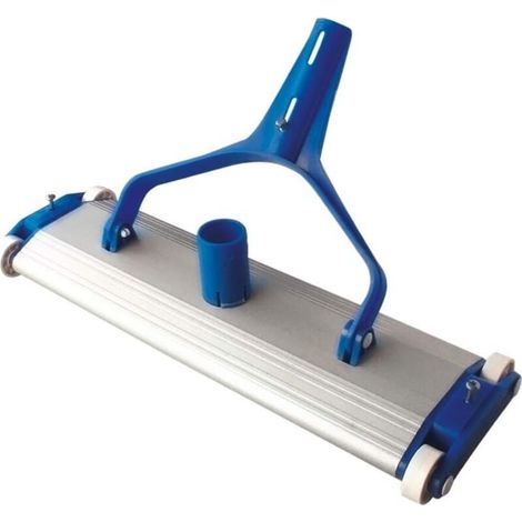 Nettoyeur de fond de piscine, bleu, aspiration des saletés, brosse de sol en aluminium pour le nettoyage des piscines hors sol
