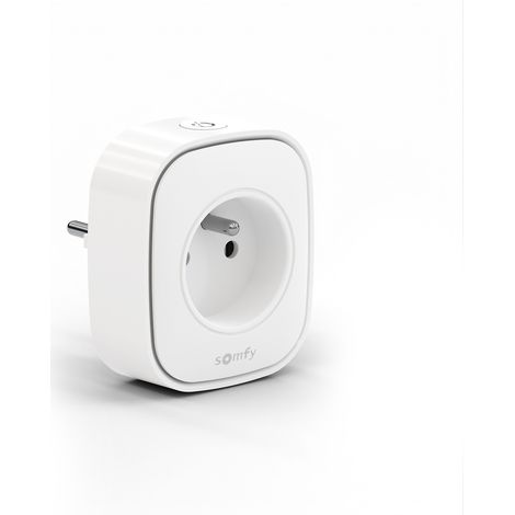 SOMFY 1871215 - Prise intérieure connectée Zigbee ON/OFF type E - Capteur de consommation électrique
