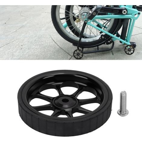 Rueda plegable de aleación de aluminio de 82 mm con rodamiento sobredimensionado para bicicleta Brompton 3sixty - Negra (1/5)