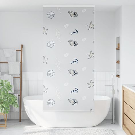 Store enrouleur de douche，Store à rouleau avec cassette largeur du tissu 86 cm CFW6382801 (1/5)