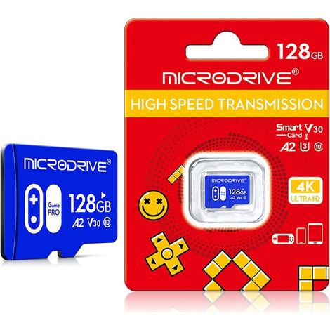 Carte micro 128Go- Convient aux caméras de surveillance, aux enregistreurs de conduite, aux téléphones portables et aux tablettes (1/5)