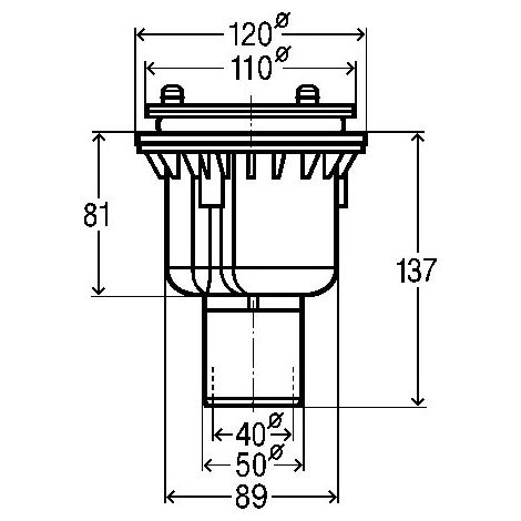 Viega – Vidage machine à laver 801793 – Ensemble d'évacuation Tempoplex vertical – Siphon amovible – Tuyau DN 40/50 pour receveurs de douche plats (1/3)
