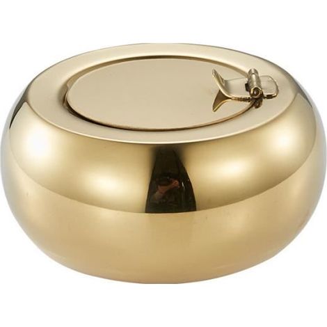 Cendrier De Table Moderne En Acier Inoxydable Avec Couvercle Pour Utilisation Intérieure Ou Extérieure, Parfait Pour La Maison (1/4)