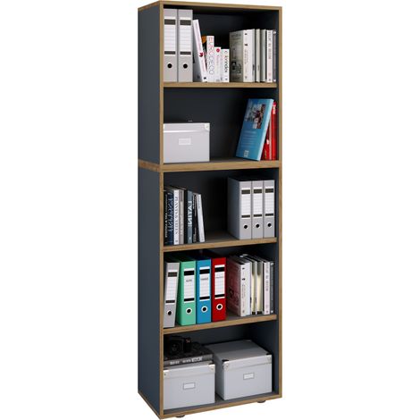 Ripiano Libri Cartella Salia 5x B. 60 cm 60x183x33 - VCM