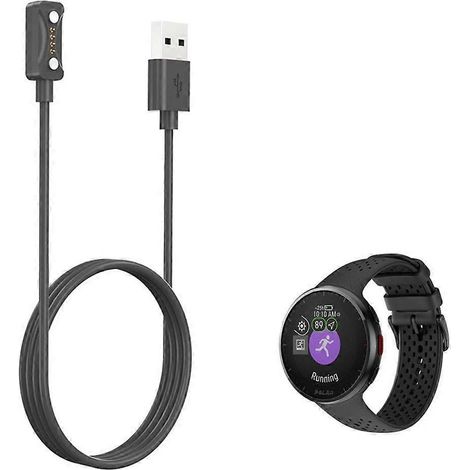 Câble de charge USB 4 broches de 1 m avec adaptateur pour montre connectée Polarignite 3 (1/4)