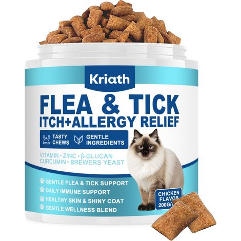 Comprimés nutritionnels à croquer pour chats - Formule douce pour le confort et les soins quotidiens de votre chat - 200 g (1/5)