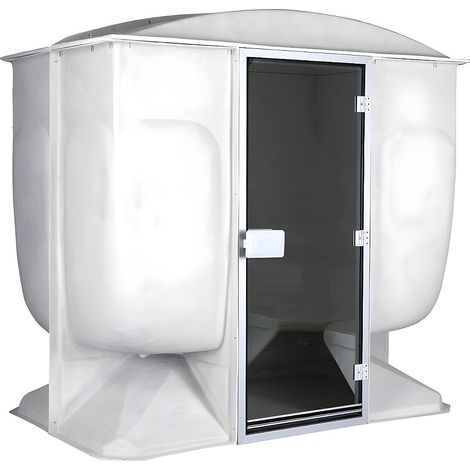 Hammam droit VENUS 6 places avec sièges ergonomiques, panneau de contrôle extérieur et sonde de température - L212 x L134 x H210 cm