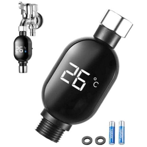 Thermomètre D'eau Pour Douche Lecture Instantanée Température Douche avec Affichage Numérique LED Accessoires de Salle de Bain Étanches pour Maison