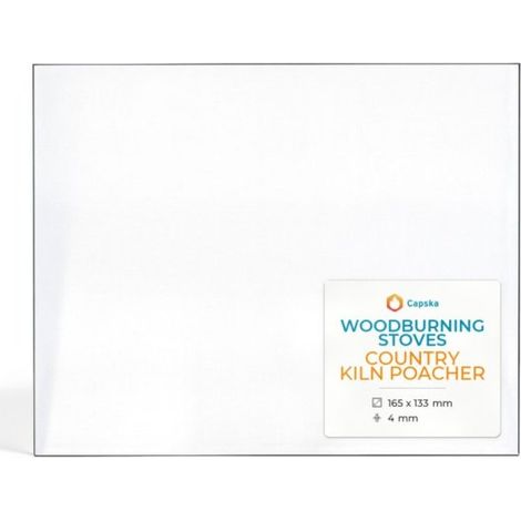 Vitre Woodburning Stoves COUNTRY KILN POACHER - Verre Rectangle pour poêle à bois - 165 x 133 mm (L1 x H1) - 4 mm (1/5)