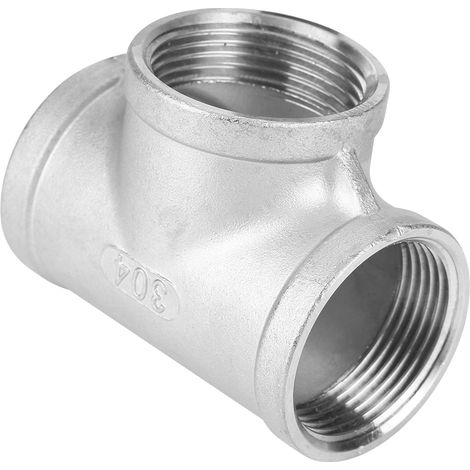 Raccord en T à 3 voies en acier inoxydable 304, adaptateur de tuyau DN32 1-1/4" (1 pièce) (1/5)