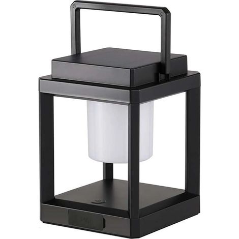Outdoor-Tischlampe, helles LED-Nachtlicht, tragbare, wiederaufladbare Solarleuchte, kabellos, für Garten und Camping. (1/5)