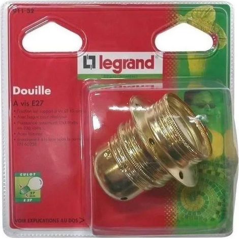 Legrand Portalampada E27 in Ottone per Illuminazione
