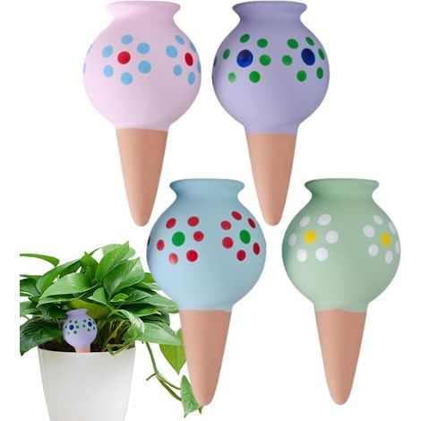 Sfere d'acqua per piante da interno, sistema di autoirrigazione, irrigazione automatica, set da 4, decorative (1/5)