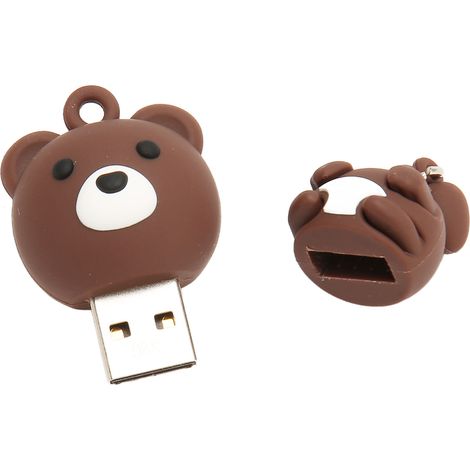 Clé USB 2.0 compatible avec le branchement à chaud, ultra stable, motif ours mignon, 64 Go, pour téléphone portable et PC.