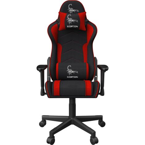 Gembird GC-SCORPION-01X Silla de juego negra y roja (1/5)