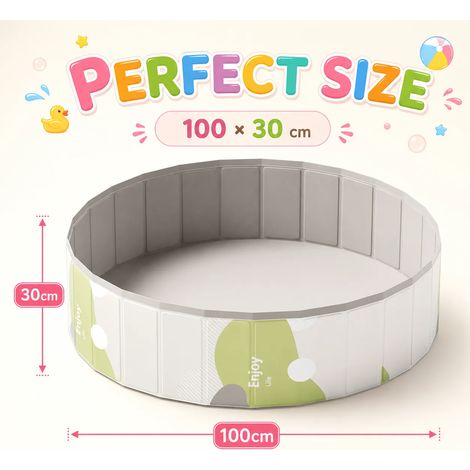 Baignoire pliable (100 cm), piscine portable, pataugeoire intérieure et extérieure (1/5)