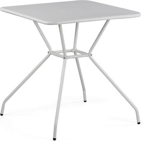 Tavolo da esterno in acciaio 70x70x73 cm, grigio