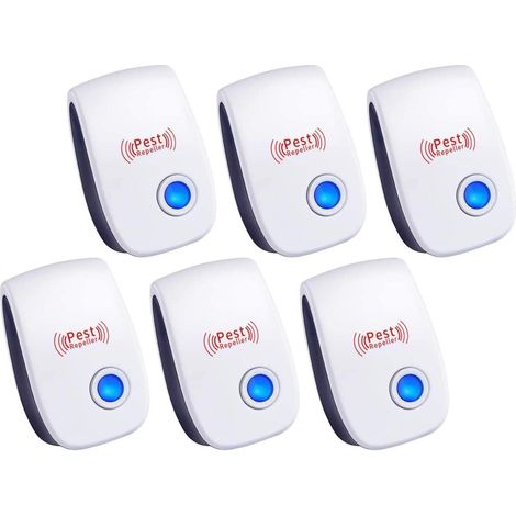 Répulsif Ultrason Anti-Rongeurs Insectes, 6Pack Ultrason Anti Moustique Ultrason Souris et Rats, Intérieur Répulsif Électronique Insectes pour Souris, Rats Fourmis Araignées Moustiques (1/5)