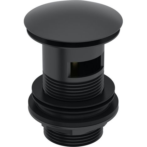 BLACK Slotted Pop Up Waste Bathroom Bath Basin SOLID QUALITY BRASS Click Clack