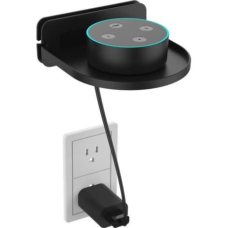Zh01 Wandhalterung für Google Nest Wifi/TP-Link On Hub-Zubehör mit integriertem Kabelmanagement, keine Schrauben erforderlich, Lautsprecherzubehör-Rack (Schwarz) (1/5)