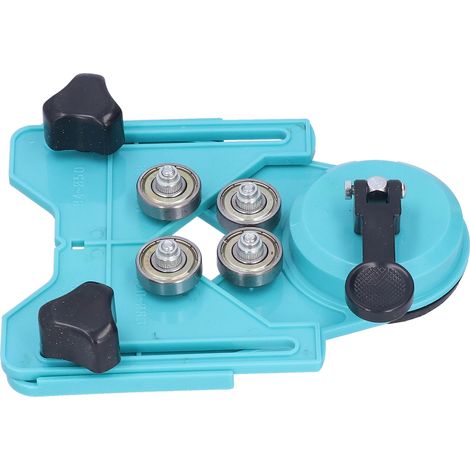 Ensemble de scie cloche à forets diamantés pour carrelage avec guide de perçage et gabarit de guidage pour céramique, bleu clair (1/5)