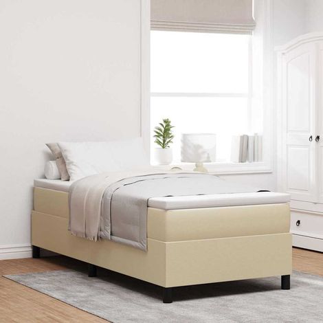Box Spring Bed Grey Green 80 x 200 cm Corduroy fabric vidaXL (1/5)