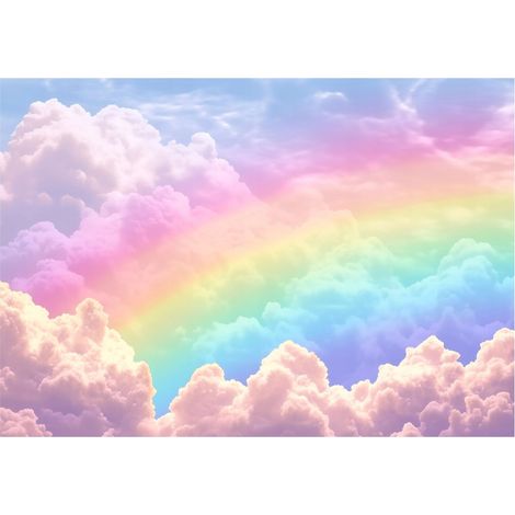 Papier peint multicolore pour enfants, décoration murale – 350 x 250 cm, papier peint intissé Wallarena