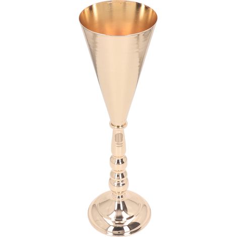 Vase en fer doré style européen, décoratif vintage exquis pour mariage, hôtel, fête, maison 12x42 cm / 4,7x16,5 pouces (1/5)