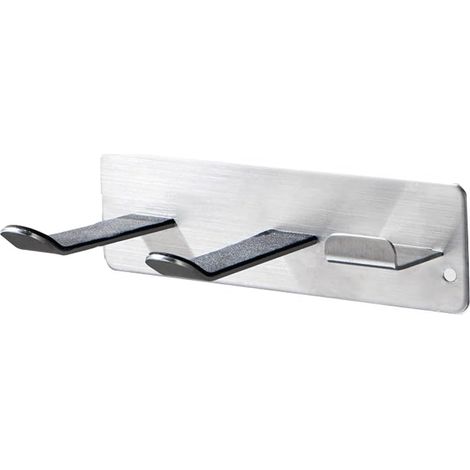 Supporto per asciugacapelli da parete in acciaio inox, supporto semplice per asciugacapelli, scaffale portaoggetti per bagno, supporto per asciugacapelli (1/5)