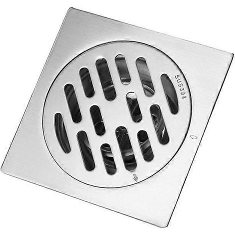 cm quadratischer Duschbodenablauf, Siphonabdeckung, geruchloser Edelstahl-Außenbodenablauf für Badezimmer, Toilette, Badewanne. (1/3)