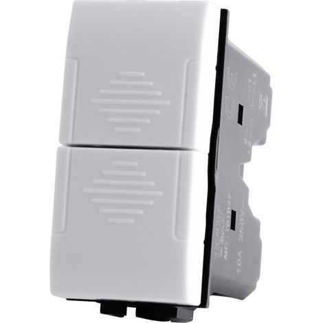 Pulsante doppio compatibile con Bticino Living Light bianco