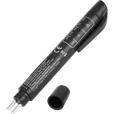 Testeur de liquide de frein Testeur de liquide de frein numérique Stylo de contrôle de la qualité de l'huile W / 5 LED pour DOT3 / DOT4 / DOT5 (1/5)