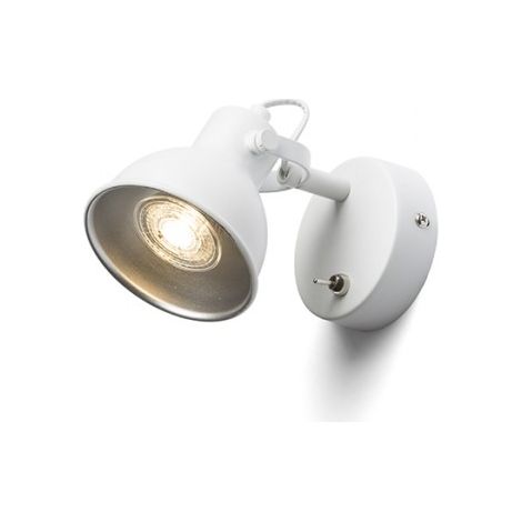 Faretto applique ROSITA I da parete bianco/grigio argento  230V LED GU10 9W