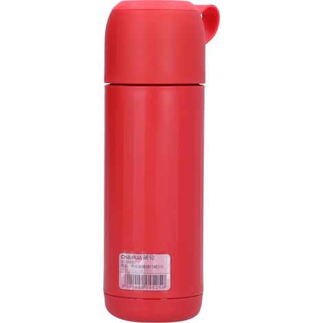 Gobelet en verre de 310 ml avec couvercle, gourde portable double usage pour l'école, la maison et les activités de plein air (rouge) (1/5)