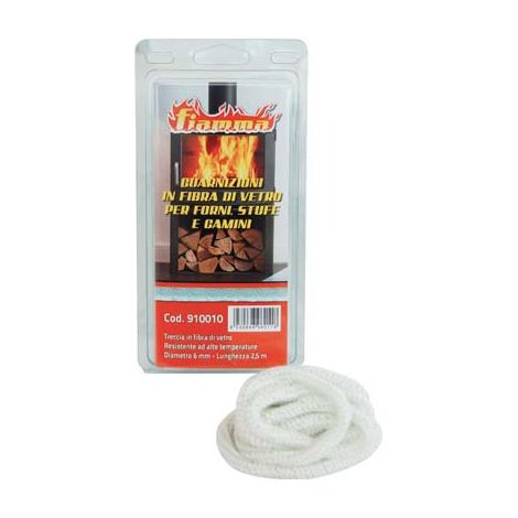 Guarnizione Treccia per Stufa Fiamma 2,5 m 10 mm 5 Pezzi