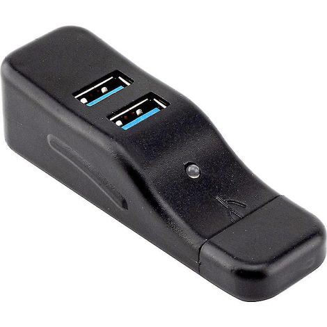 Hub USB 4 ports, répartiteur USB 3.0, port d'alimentation USB, adaptateur multiple haute vitesse (1/4)