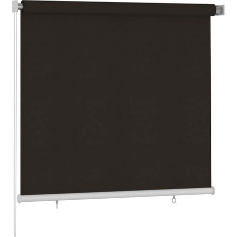 Tenda a rullo Tenda avvolgibile per Esterni 165(L)x140(A) cm Marrone HDPE (1/3)