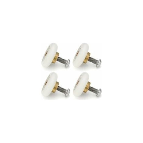 Set mit 4 Ersatzrollen für Schiebetüren in der Dusche, 19 mm Durchmesser - Crezuo (1/3)