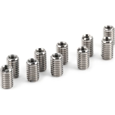 10 Stück Gewindereparatureinsätze M4x0,7 (Innengewinde) und M6x1,0 (Außengewinde) aus Edelstahl 303 für mechanische Ausrüstung